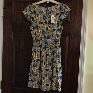 NWT AMERICAN RAG BLUE & YELLOW FLOWERY DRESS